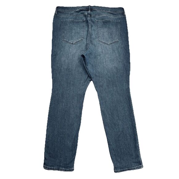 Old Navy High Rise Wow Straight Jeans Plus 18 (39x29) Blue Denim Stretch Womens - Picture 2 of 9
